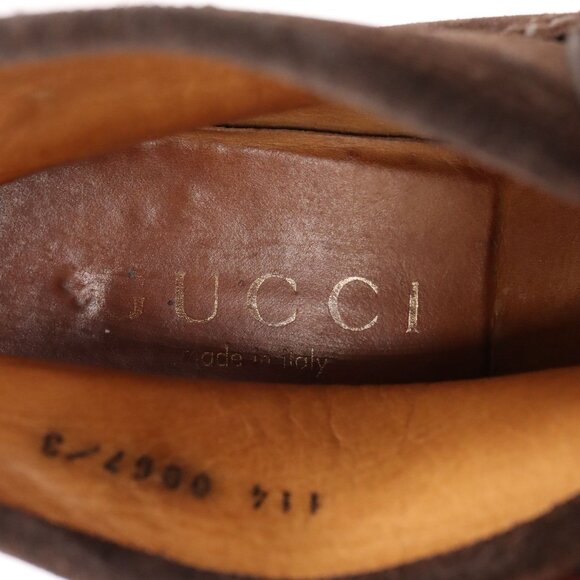 Gucci Brown Suede Horsebit Slip On Ankle Boots Mens Size 9 D(Med) Shoes - Picture 16 of 16